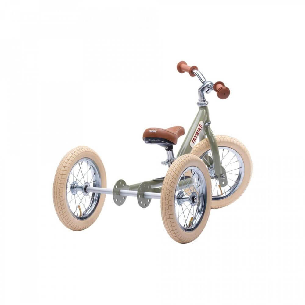 Hippychick Trybike Steel Balance Trike - Green Vintage